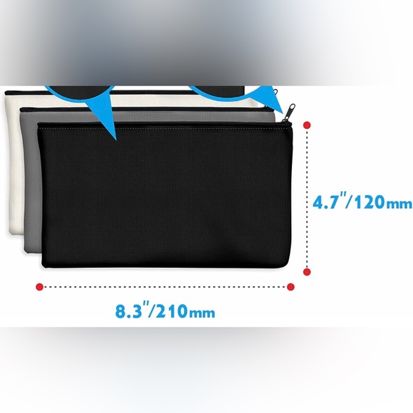 Small canvas makeup bag with zipper. 🧿 - Picture 3 of 3